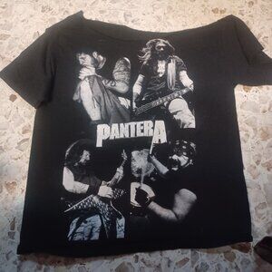 Pantera Tee SZ M-L Black & White Short Sleeve